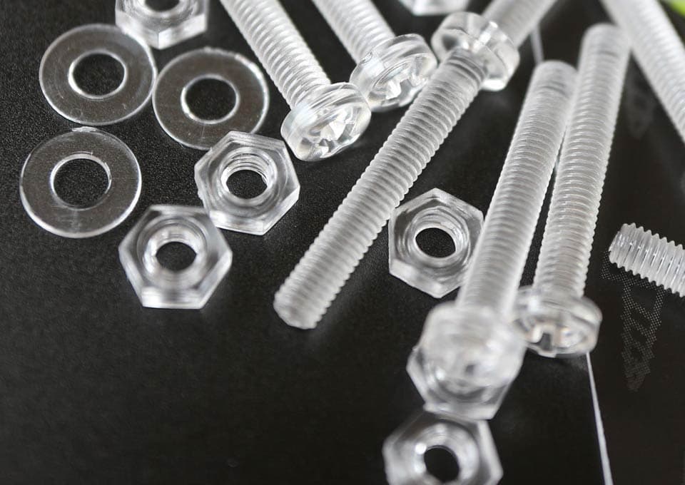 Bouton plexi + écrou plexi